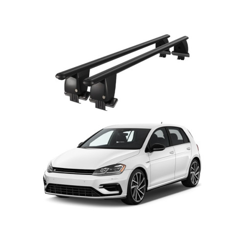 Bare transversale auto aluminiu compatibile plafon neted Volkswagen Golf 7 5G 2012-2019 argintii sau negre Cod: CB200101 Kit-105 [2]