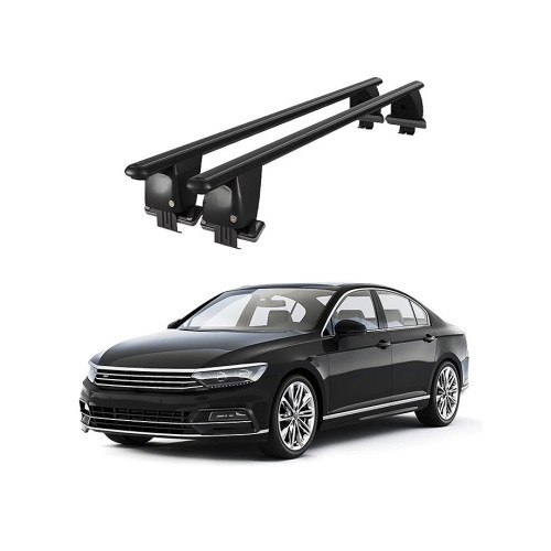 Bare transversale portbagaj auto aluminiu compatibile plafon neted Volkswagen Passat B8 2014-> argintii sau negre [2]