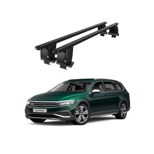 Bare transversale portbagaj auto aluminiu compatibile plafon neted Volkswagen Passat B8 Alltrack 2019-> argintii sau negre [2]