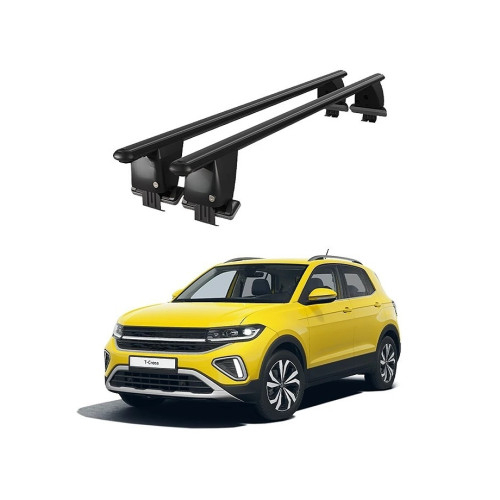 Bare transversale portbagaj auto aluminiu compatibile plafon neted Volkswagen T-Cross 1C 2018-> argintii sau negre [2]