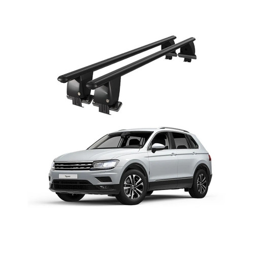 Bare transversale auto aluminiu compatibile plafon neted Volkswagen Tiguan II AD1 2016-2022 argintii sau negre [2]