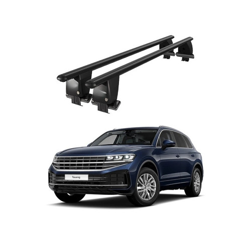 Bare transversale portbagaj auto aluminiu compatibile plafon neted Volkswagen Touareg 2018-> argintii sau negre [2]