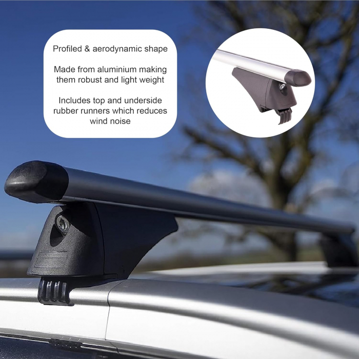 Bare transversale universale din aluminiu  pentru plafon cu sine longitudinale tip Flush Rails, 120 cm, 90 kg, Crom [6]