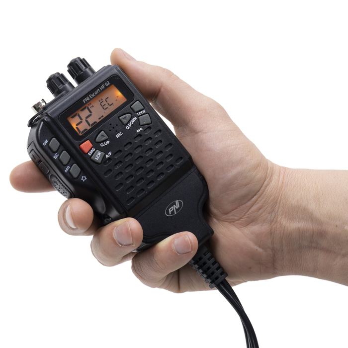 Bax cu 10 bucati statie radio CB portabila PNI Escort HP 62, multi standard, 4W, 12V, AM-FM, ASQ reglabil pe 5 niveluri, RF Gain pe 9 niveluri, Dual Watch, Scan, Lock [10]