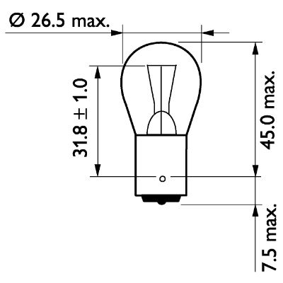 Bec Camion 24V P21W Ba15S Set 10 Buc Philips [2]