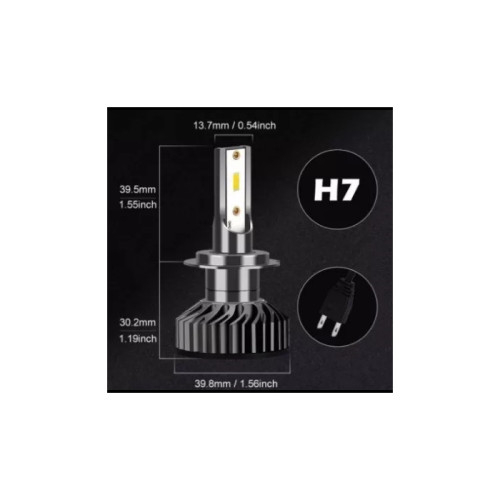 Bec cu LED H11Putere: 28W - 9600 lumen 6000k Voltaj 12V CANBUS [3]