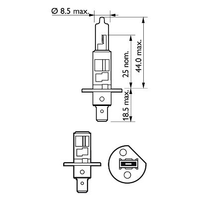 Set 2 Becuri Far H1 55W 12V Vision Plus Philips [2]
