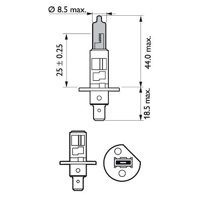 Set 2 Becuri Far H1/W5W P14.5S 55W 12V White Vision Ultra Philips [2]