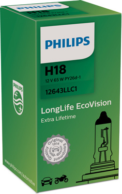 Bec Far H18 65W 12V Long Life Ecovision (Cutie) Philips [1]