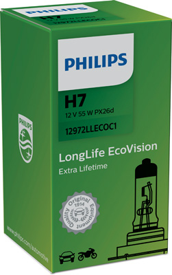 Bec Far H7 55W 12V Longer Life Ecovision (Cutie) Philips [1]