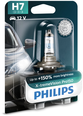 Bec Far H7 55W 12V X-Treme Vision Pro150 (Blister) Philips [1]