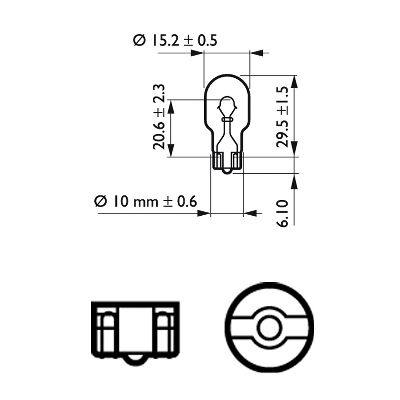 Bec Frana W16W 12V Set 10 Buc Philips [2]