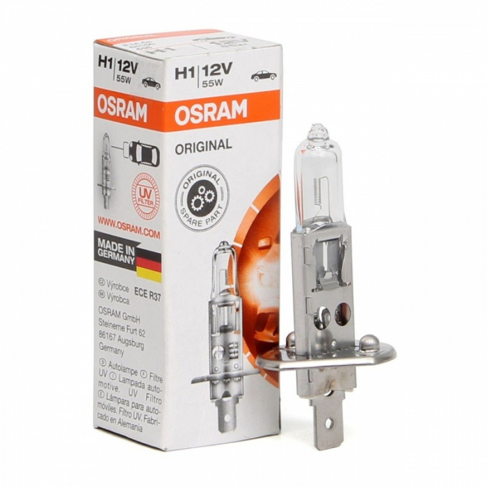 Bec halogen H1 12V/55W P14.5S Osram Cod: 64150 [2]