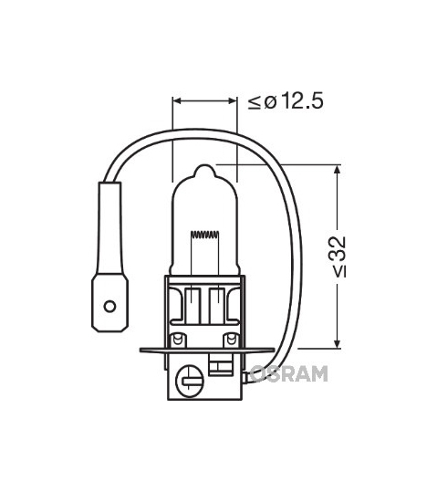 Bec halogen H3 12V/55W Osram Cod: 64151 [3]