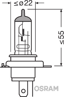 Bec Moto 12V Hs1 35/35 W Original Osram [2]