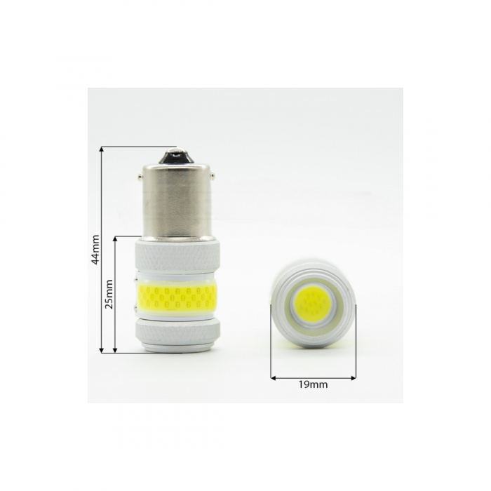 Bec o faza BAU15S PY21W T.N. LED COB 12W PREMIUM Cod: W3-BAU15S-W-EK [2]