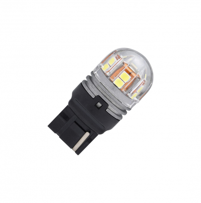 Bec o faza T20 7440 W21W 15SMD 2835 12V CANBUS nonpolar 320 lumen Lumina galbena [2]