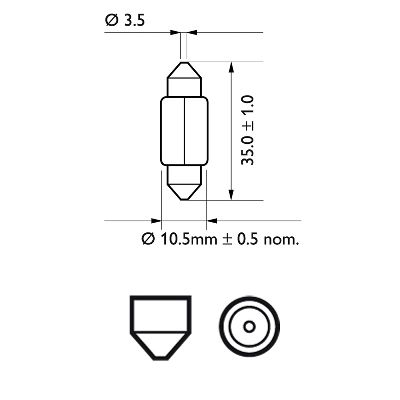 Bec Plafoniera C5W 12V Set 10 Buc Philips [2]