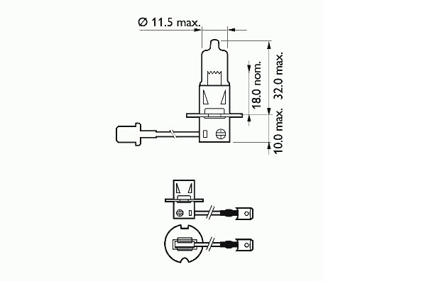 Bec Far H3 12V 55W Pk22S White Sct [2]