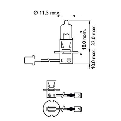 Bec Proiector H3 12V Vision (Cutie) Philips [2]