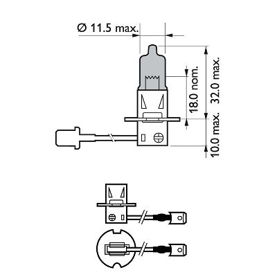 Bec Proiector H3 12V White Vision Ultra (Blister) Philips [2]