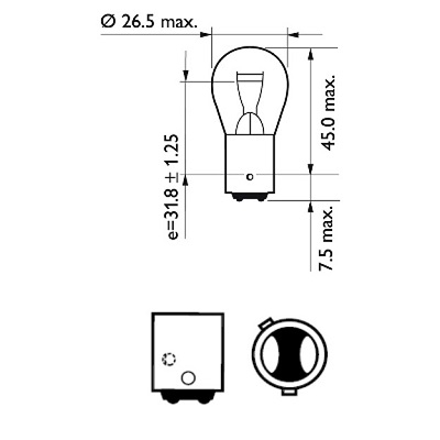 Bec Rosu Frana Pr21/5W 12V Set 10 Buc [3]