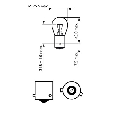 Bec Stop Frana Pr21W 12V Set 10 Buc Vision Philips [3]