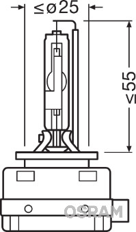 Bec Xenon 85V D1R 4100 K Xenarc Original Osram [3]