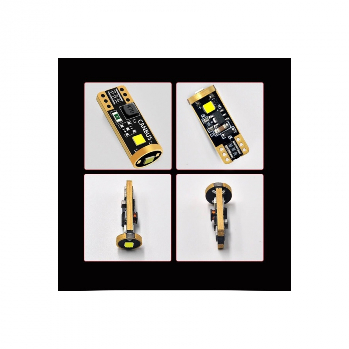 Becuri T10 3SMD 3030 12V Canbus Premium 400lm, lumina alba Cod: T10-1-EK [4]