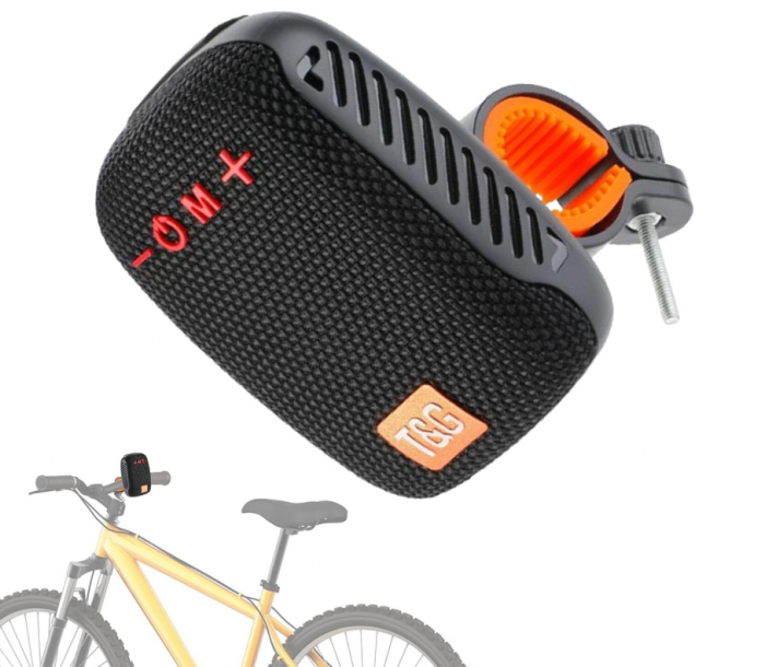 Boxă Bluetooth portabilă cu radio, card de memorie, AUX, USB și suport pentru bicicletă și motocicletă, Neagră [8]