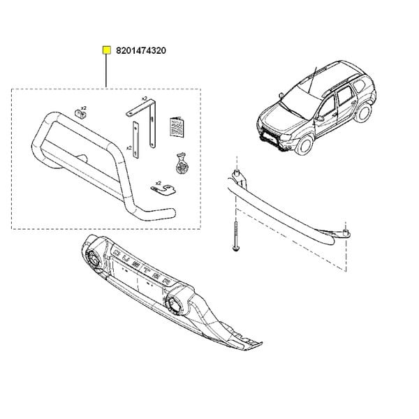 BULL BAR  Original Dacia Duster I (2010-2018) [2]