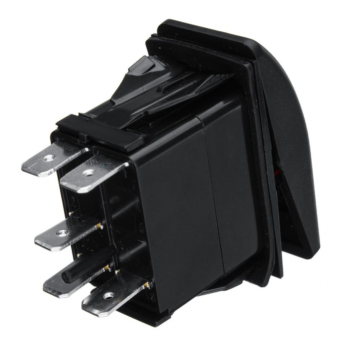 Buton comutator, intrerupator auto ROOF LIGHTS ON/OFF cu martor luminos - 12V/24V, rezistent la apă [7]