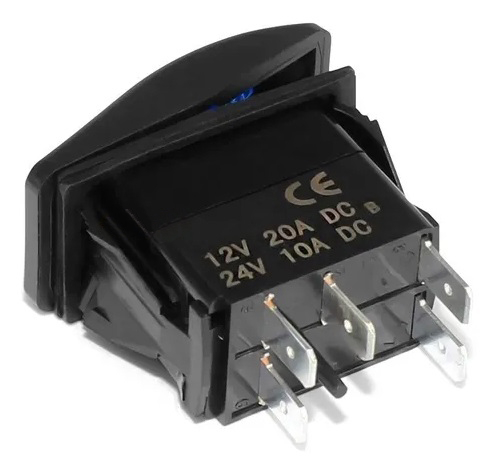 Buton comutator, intrerupator auto ROOF LIGHTS ON/OFF cu martor luminos - 12V/24V, rezistent la apă [9]
