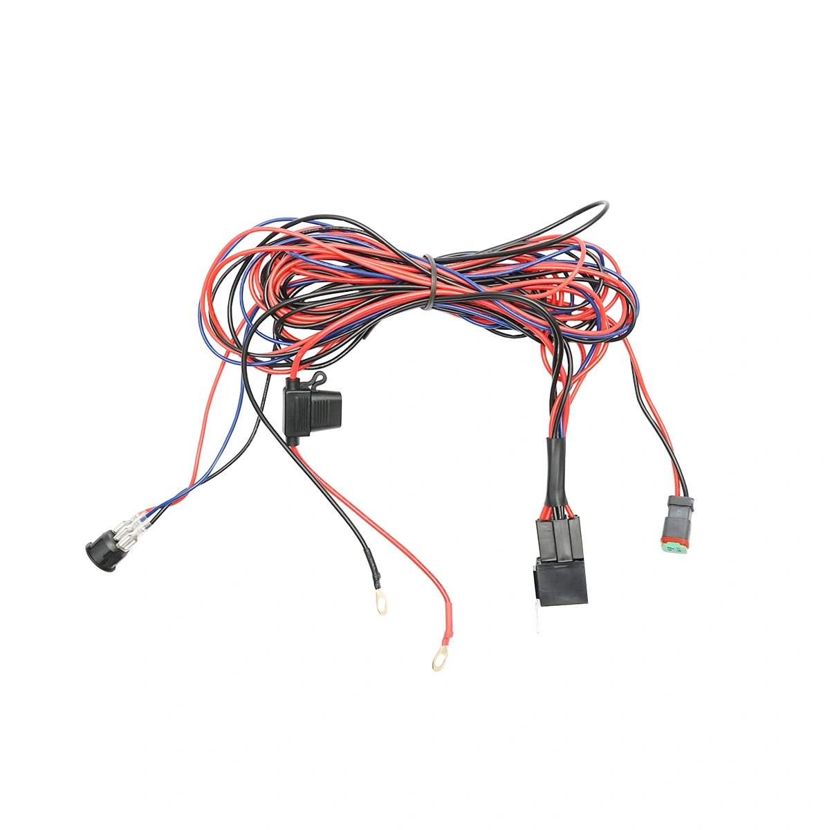 Cablaj cu buton releu si siguranta pentru proiectoare DC 12V/40A [1]