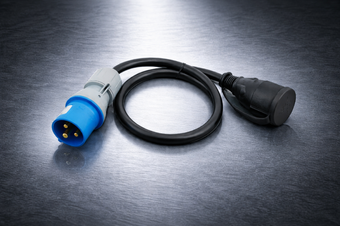 Cablu adaptor CEE la Schuko 30cm - IP44 pentru camping, rulote si utilizare in exterior 3x2,5mm² (230V, 16A) [2]