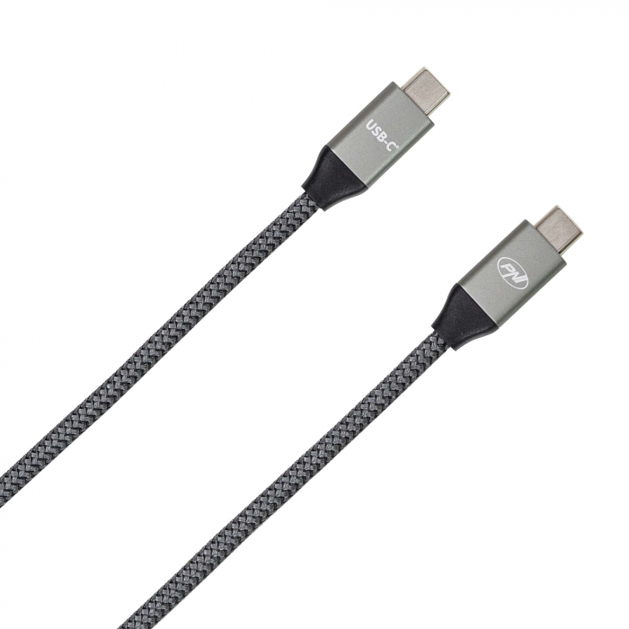 Cablu date si incarcare PNI CD600 USB Type-C la Type-C 60W + adaptor USB Type-C la USB-A, lungime 1m [10]