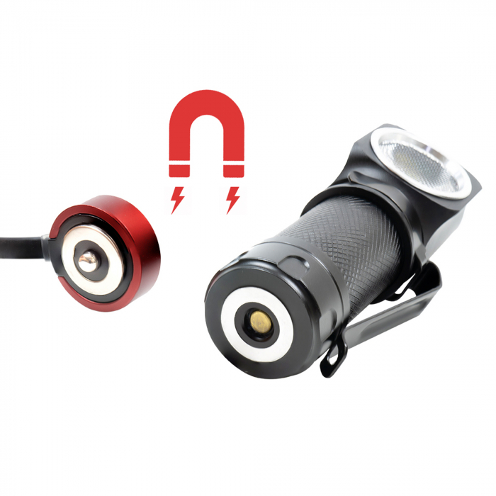 Cablu USB pentru incarcare lanterne PNI Adventure F75, cu contact magnetic, lungime 50 cm [4]