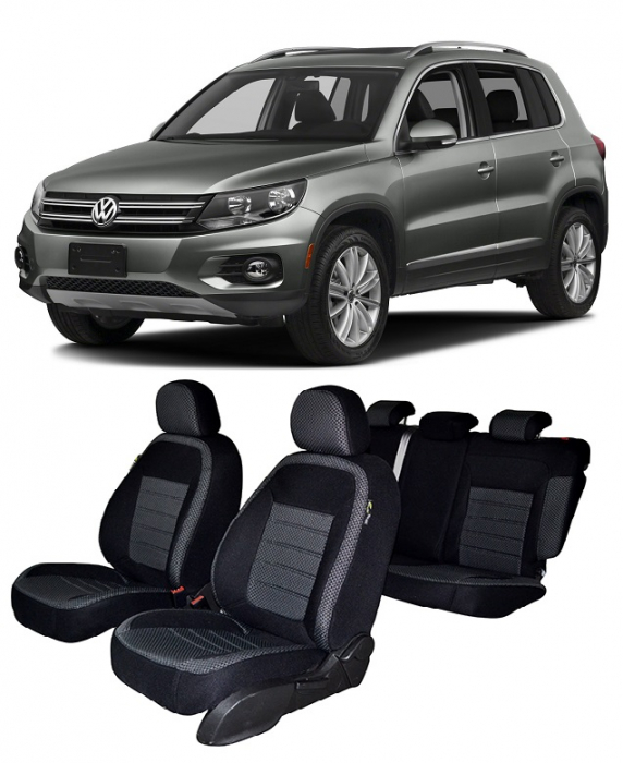 Huse scaune dedicate VW TIGUAN 2012-2016 (Bancheta fractionata si huse cotiere) [1]