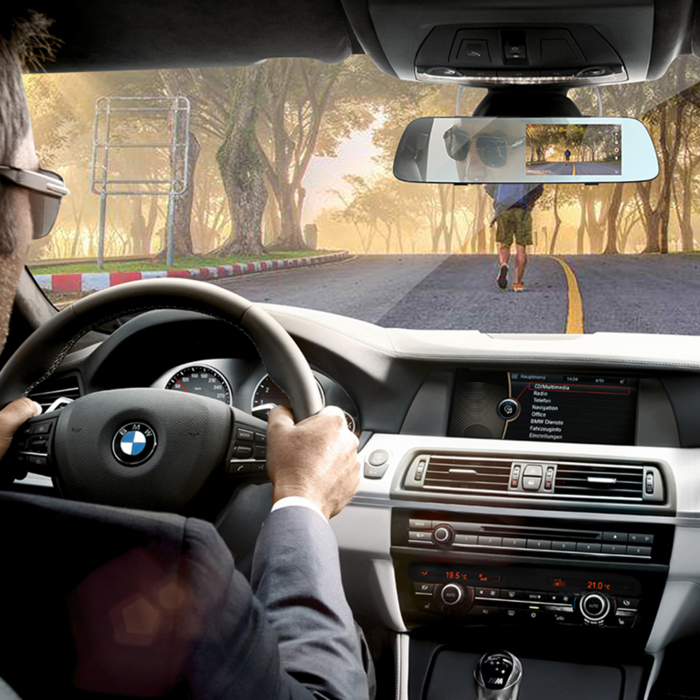 Camera auto DVR PNI Voyager S2000 Full HD incorporata in oglinda retrovizoare 1080P 170 grade, 5 inch, touchscreen IPS, aplicat pe oglinda retrovizoare si camera de mers inapoi 120 grade VGA, mod noap [5]