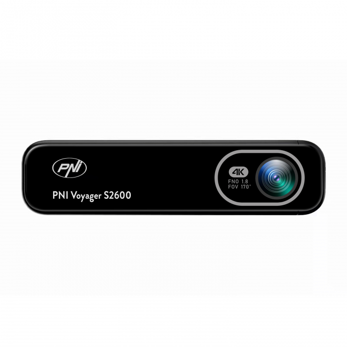 Camera auto DVR PNI Voyager S2600 WiFi, 4K Ultra HD, GPS, fara display, functie Monitorizare parcare, G-sensor, inregistrare video si audio, alimentare 12V/24V [1]