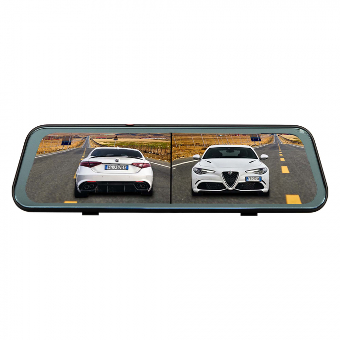 Camera auto DVR PNI Voyager S2800 UHD 4K 170° incorporata in oglinda retrovizoare, 9.66 inch, touchscreen IPS, monitorizare parcare, G-Sensor, slot card micro SD, USB-C, functie GPS, Wi-Fi, control di [10]