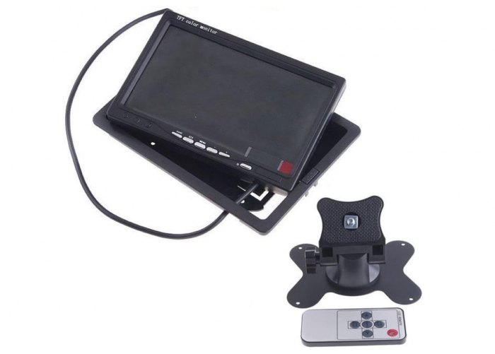 Camere Video Auto Marsarier cu ecran de 7 inch, suport și telecomandă, 18 LED-uri IR, calitate HD, 12-24V [8]