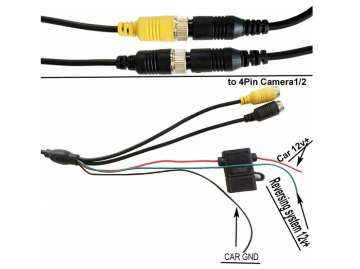 Camere Video Auto Marsarier cu ecran de 7 inch, suport și telecomandă, 18 LED-uri IR, calitate HD, 12-24V [10]