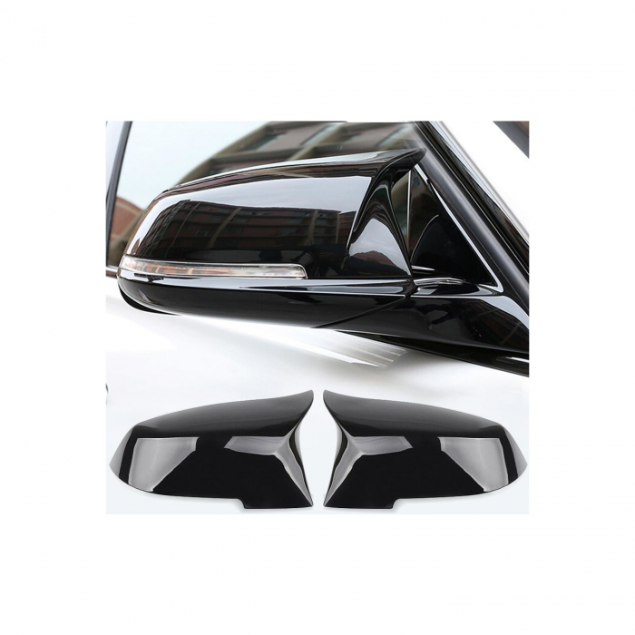 Capace oglinda tip BATMAN compatibile cu BMW Seria 1 2011 - 2019 F20 negru lucios [2]