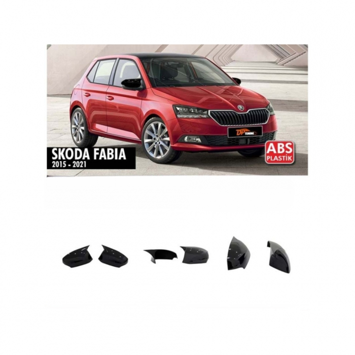 Capace oglinda tip BATMAN compatibile Skoda Fabia Mk3 (2015-2021) cu semnalizare in oglinda [1]