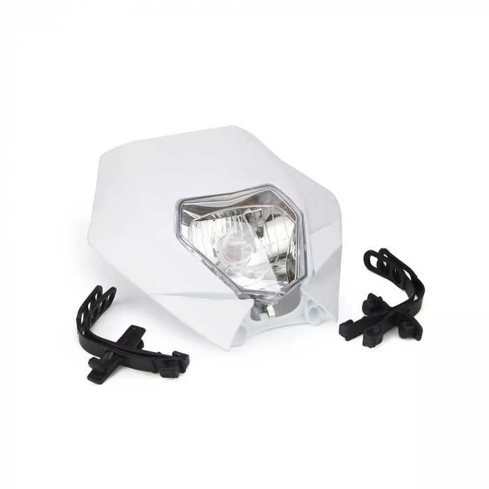 Carena si far fata pentru motociclete, alba, cu faza scurta si lunga – Model universal pentru ENDURO / Trail / Streetfighter [8]