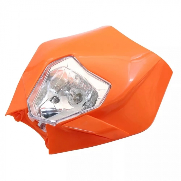 Carena si far fata pentru motociclete, portocalie, cu faza scurta si lunga – Model universal pentru ENDURO / Trail / Streetfighter [10]