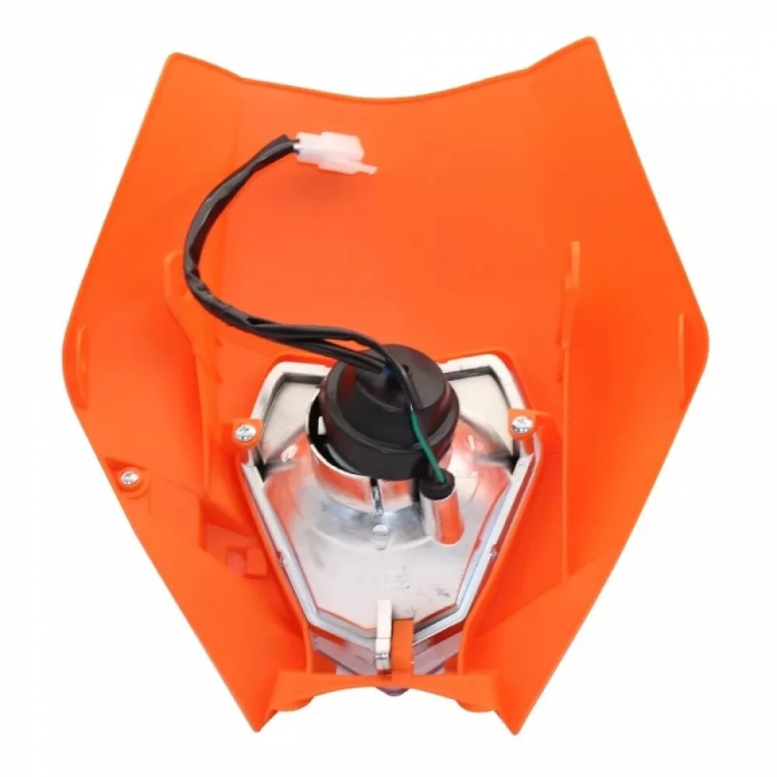 Carena si far fata pentru motociclete, portocalie, cu faza scurta si lunga – Model universal pentru ENDURO / Trail / Streetfighter [8]