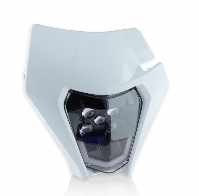 Carena si far LED fata pentru motociclete, Alba, cu faza scurta si lunga – Model universal pentru ENDURO / Trail / Streetfighter [7]