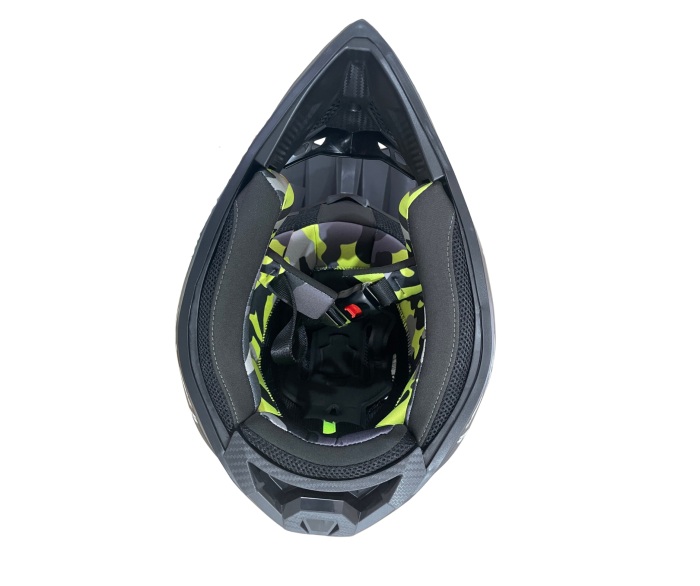 Casca copii Motocross - Enduro pentru motocicleta, ATV, bicicleta - marimea S (49-50 cm), negru mat cu design galben neon [5]